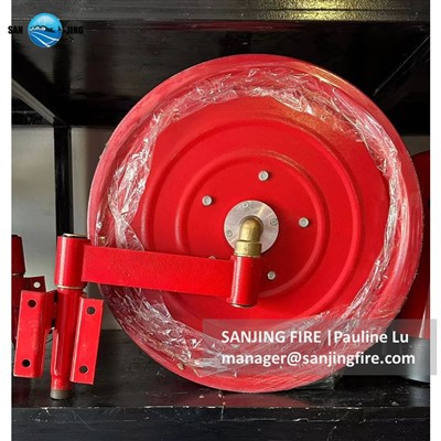 German-style Cast Iron Roll Fire Hose Reel
