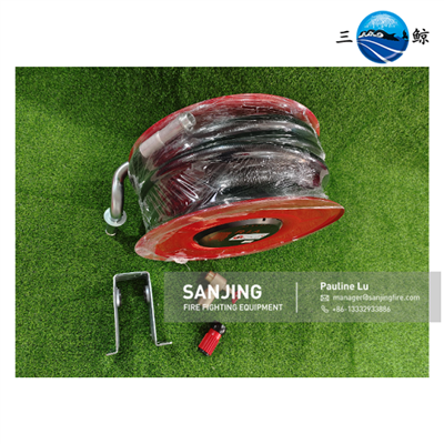 French Style 33mmx30m Fire Hose Reel With Nozzle